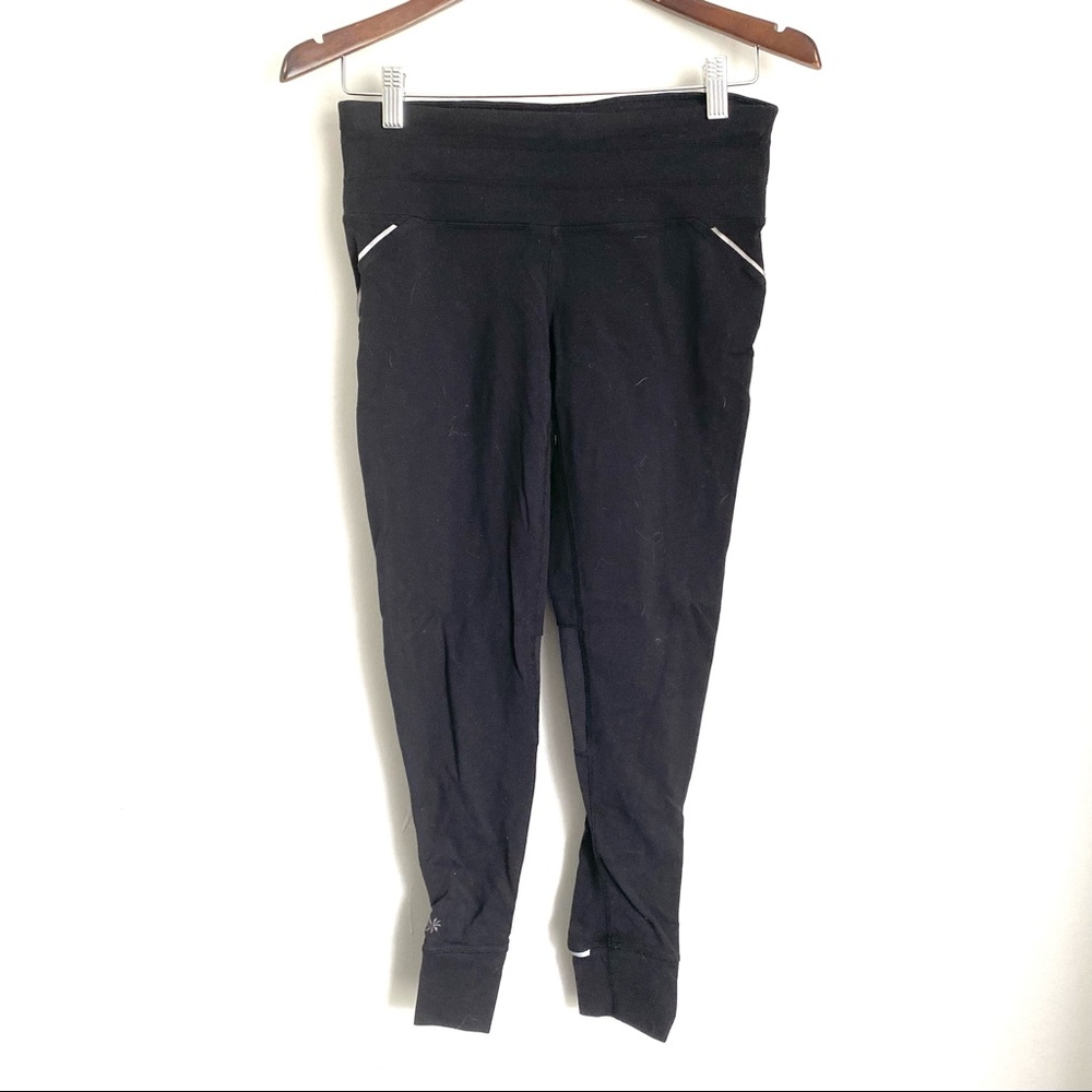 ATHLETA Womens Small Black Full Length Jogger Mid-Rise Leggings SS10